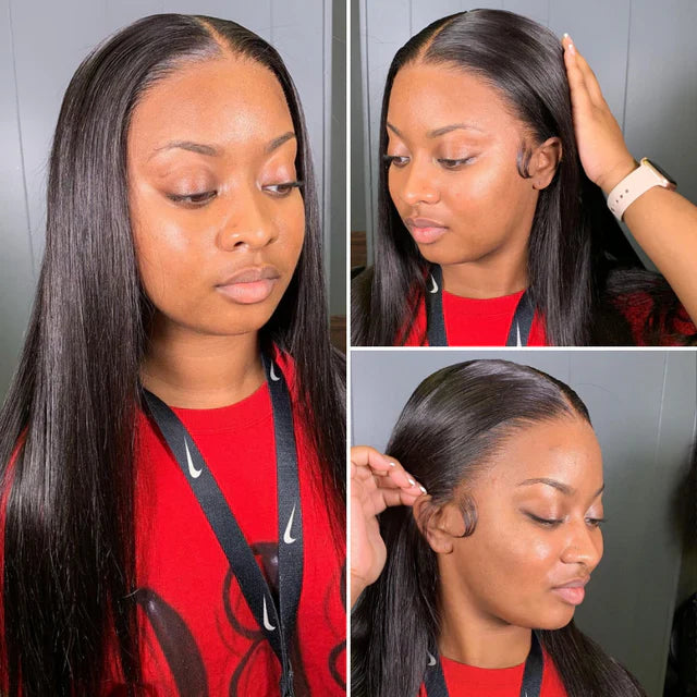 Glueless Silky Straight HD Lace Wig – Natural Hairline, Smooth & Full